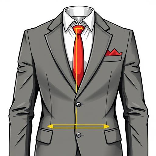 Diagram illustrating chest measurement for a suit jacket.